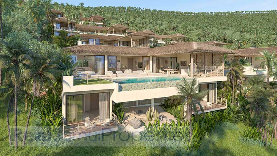 New Contemporary Asian 4-Bed Sea View Estate Villas, Ban Makham